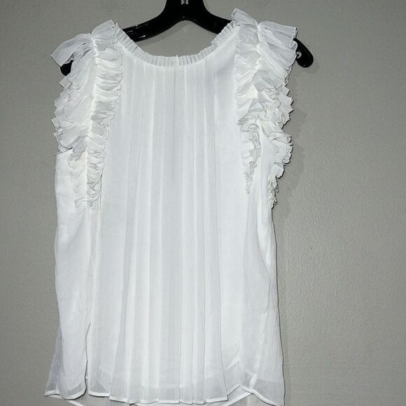 White House Black Market MICRO PLEATED SHELL - Picture 3 of 8